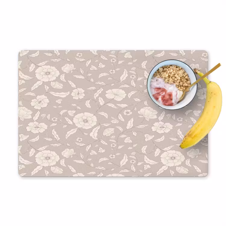 Placemat - 6 stuks - Bloemen - Blaadjes - Patroon — 1