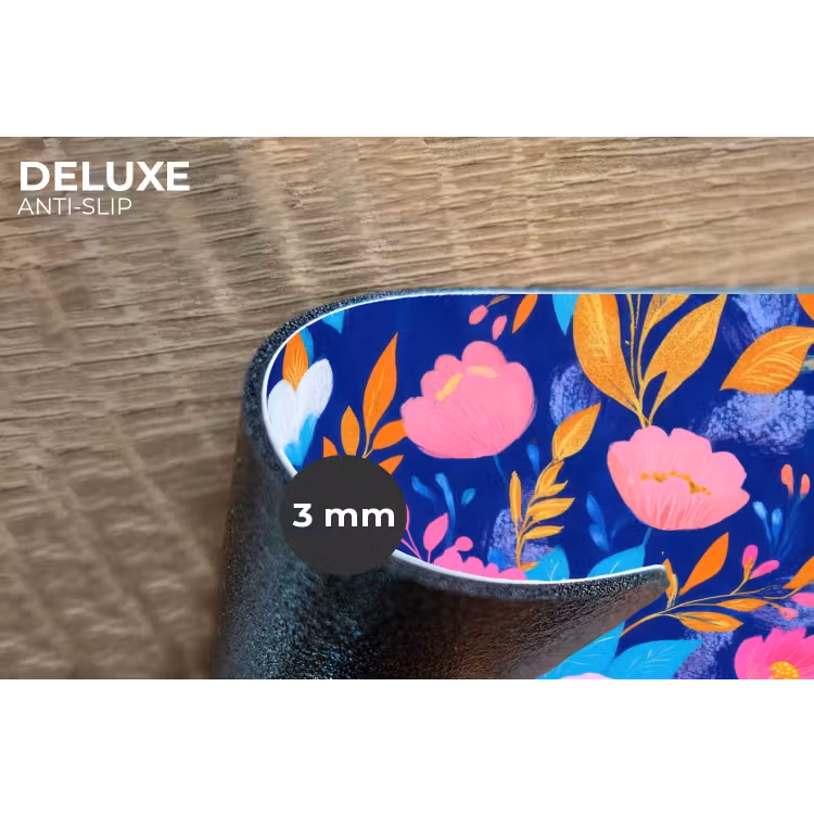 Placemat - 6 stuks - Bloemen - Blauw - Roze — 4