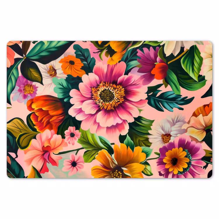 Placemat - 6 stuks - Bloemen - Kleurrijk - Roze — 7