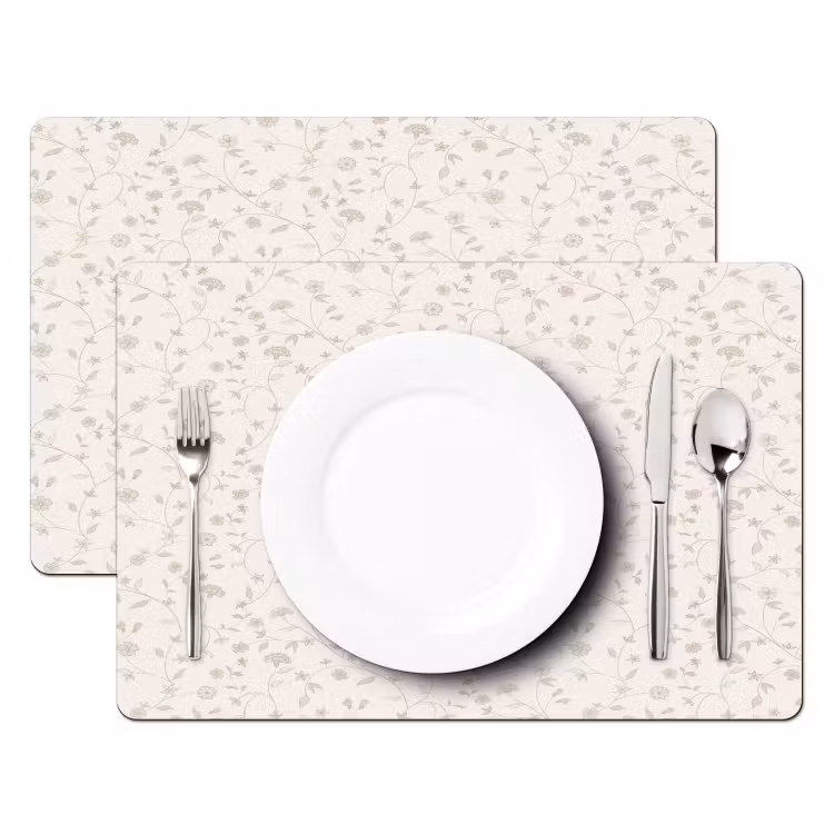 Placemat - 6 stuks - Bloemen - Motief - Zacht — 2