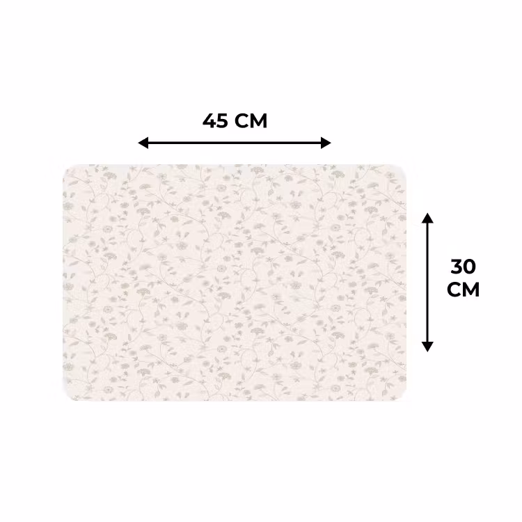 Placemat - 6 stuks - Bloemen - Motief - Zacht — 3