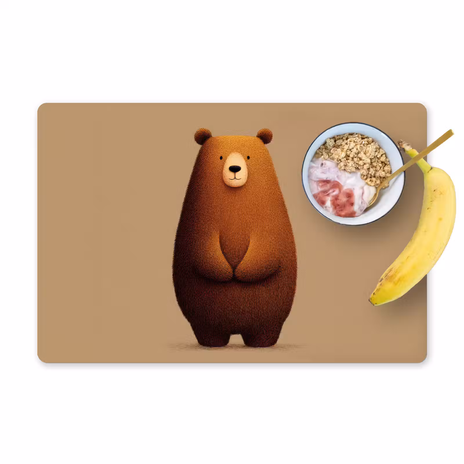 Placemat - 6 stuks - Beer - Minimalistisch - Bruin — 1