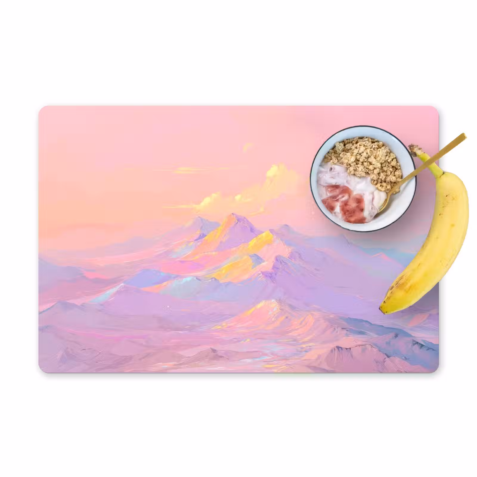 Placemat - 6 stuks - Bergtoppen - Wolken - Dromerig — 1