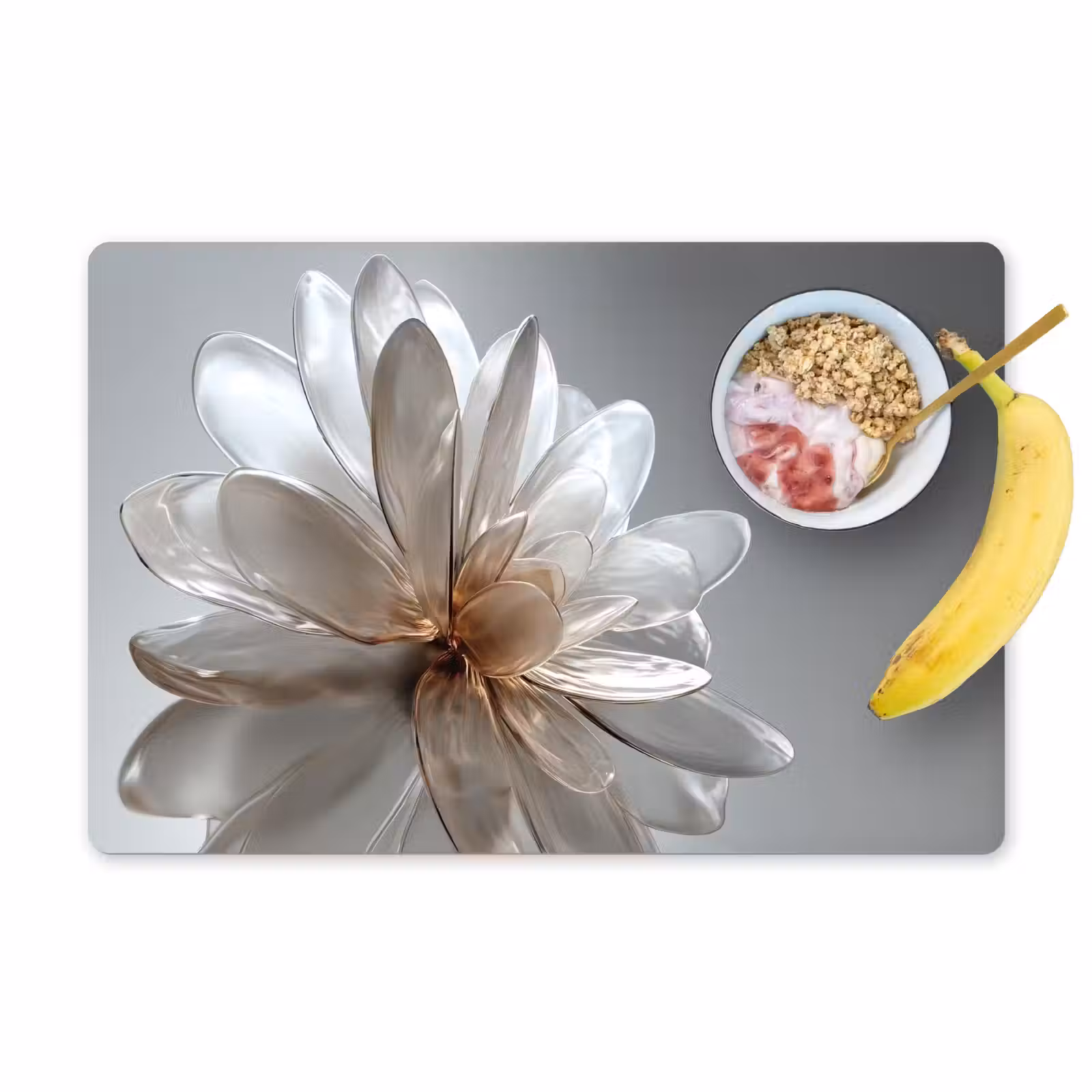 Placemat - 6 stuks - Bloem - Wit - Neutraal — 1