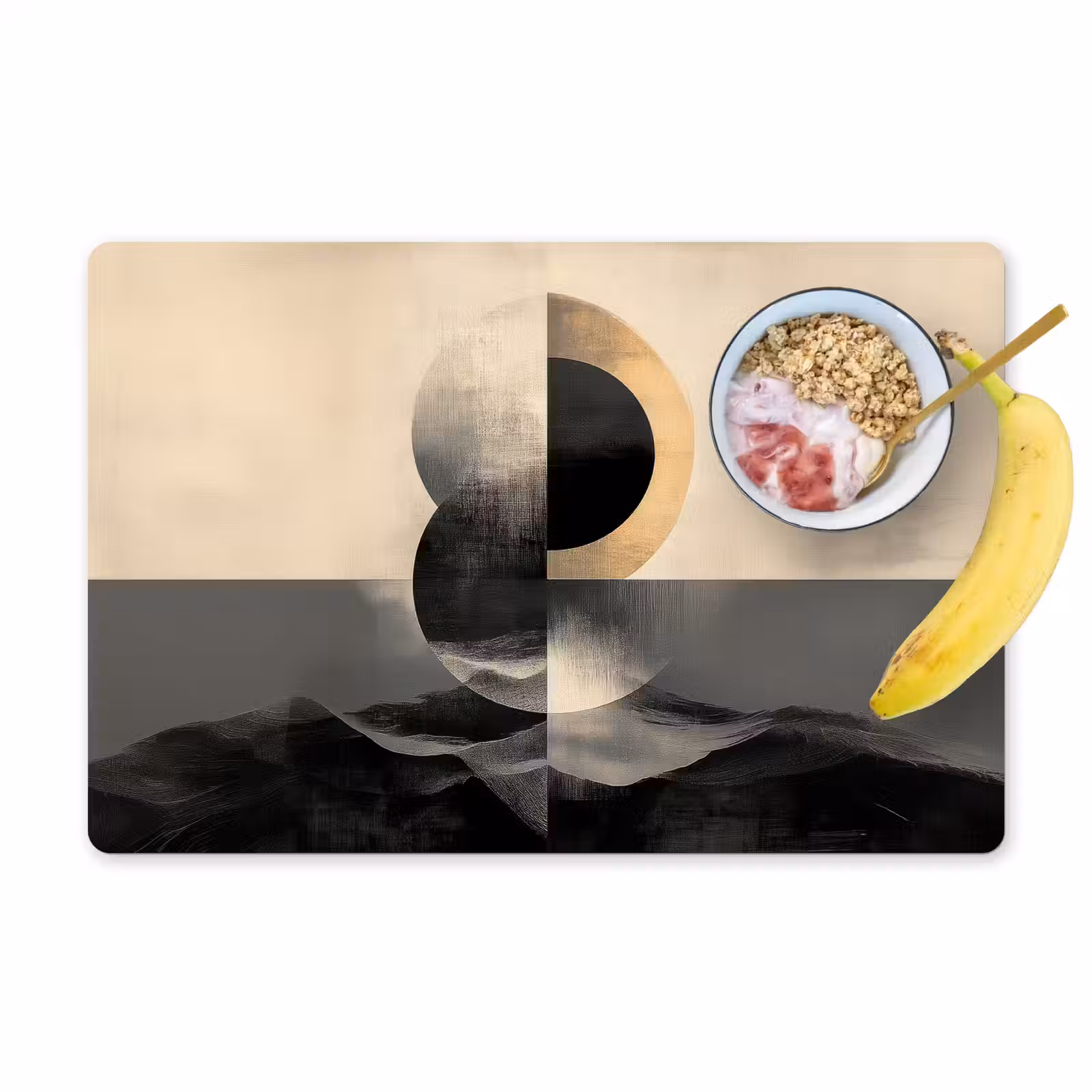 Placemat - 6 stuks - Cirkels - Schaduw - Abstract — 1