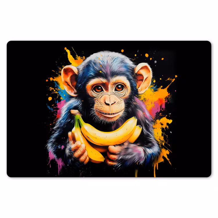 Placemat - 6 stuks - Aap - Graffiti - Kleurrijk - Bananen - Modern — 7
