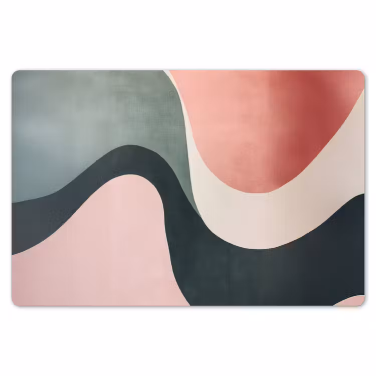 Placemat - 6 stuks - Abstract - Golven - Sierlijk - Roze — 7