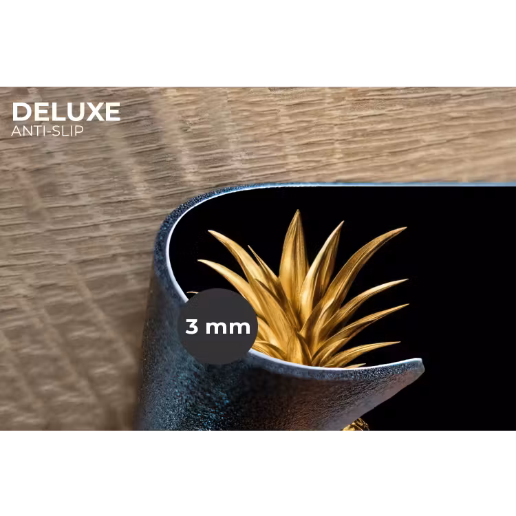 Placemat - 6 stuks - Ananas - Zwart - Goud - Luxe — 4