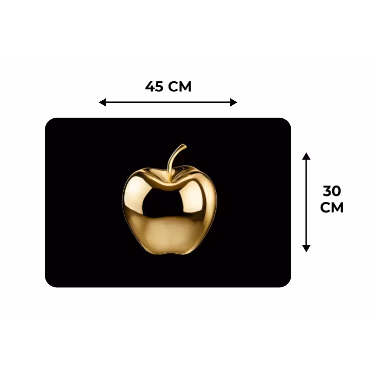 Placemat - 6 stuks - Appel - Goud - Chrome - Zwart — 3
