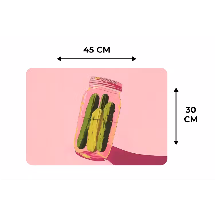 Placemat - 6 stuks - Augurken - Pot - Schaduw - Roze — 3