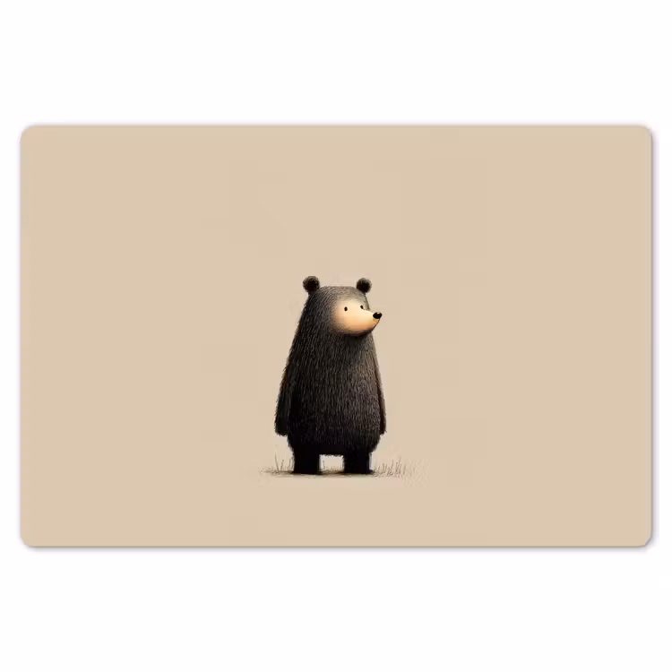 Placemat - 6 stuks - Beer - Donkerbruin - Minimalistisch — 7