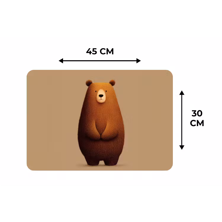 Placemat - 6 stuks - Beer - Minimalistisch - Bruin — 3
