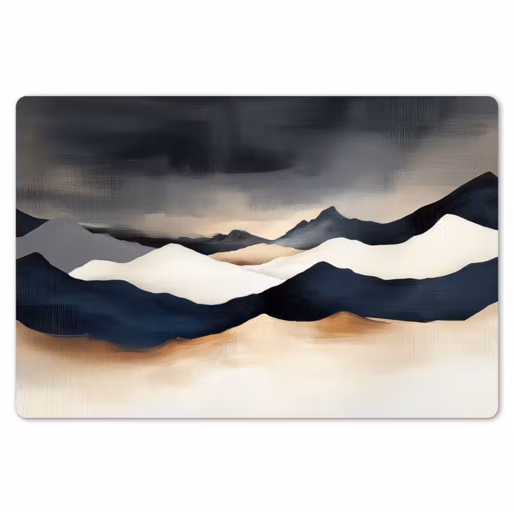 Placemat - 6 stuks - Bergen - Donkerblauw - Landschap — 7