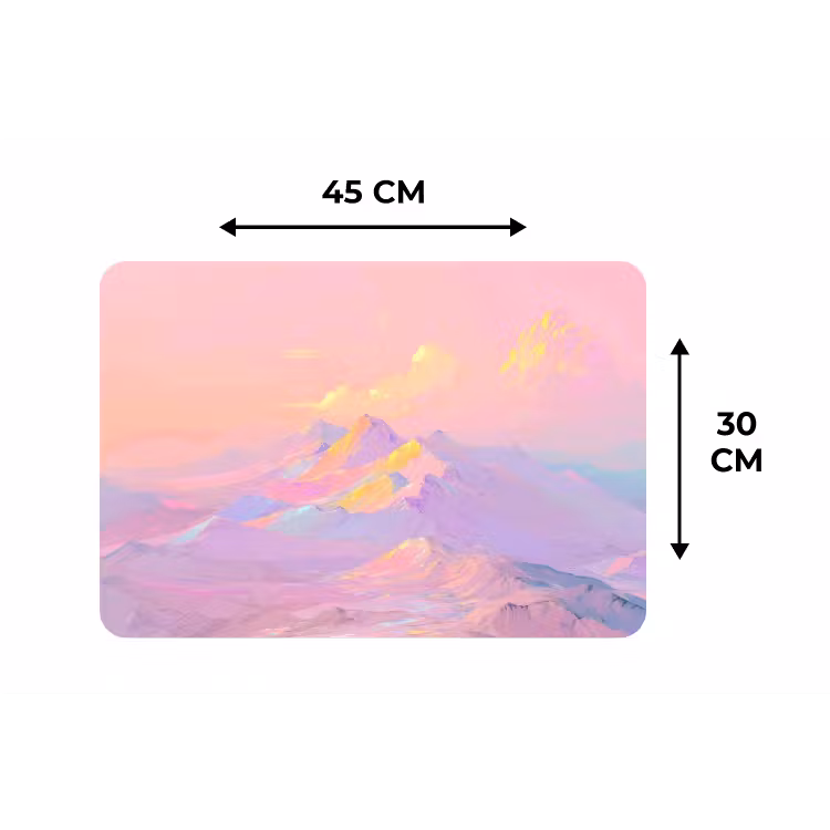 Placemat - 6 stuks - Bergtoppen - Wolken - Dromerig — 3