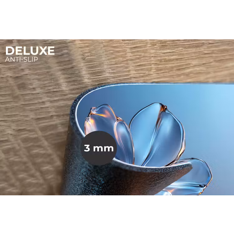 Placemat - 6 stuks - Blauw - Bloem - Glazen - Sierlijk — 4