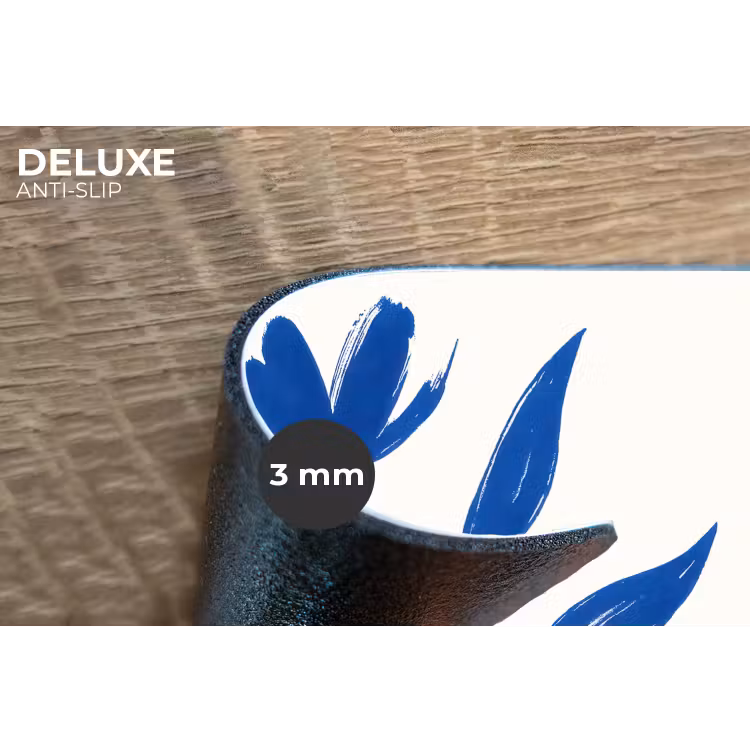 Placemat - 6 stuks - Bloem - Blaadjes - Minimalistisch - Blauw — 4