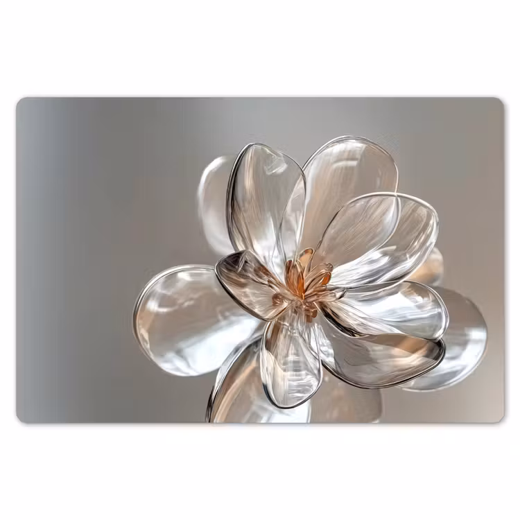 Placemat - 6 stuks - Bloem - Glazen - Doorzichtig — 7