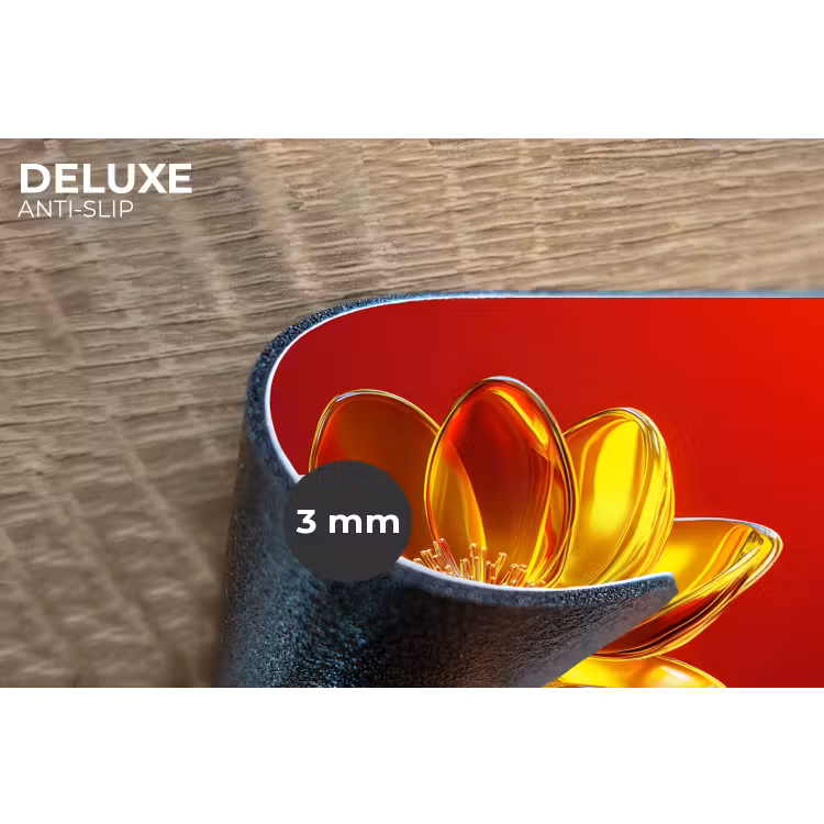 Placemat - 6 stuks - Bloem - Goud - Glazen — 4
