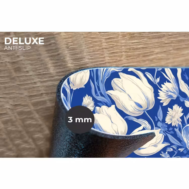 Placemat - 6 stuks - Bloemen - Delfts Blauw - Patroon - Tulp — 4