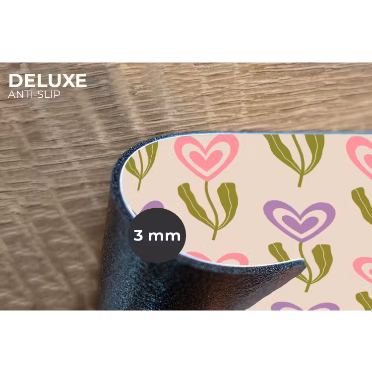 Placemat - 6 stuks - Bloemen - Hartjes - Patroon — 4