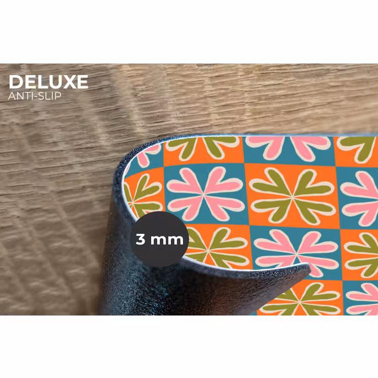 Placemat - 6 stuks - Bloemen - Retro - Patroon - Kleurrijk — 4