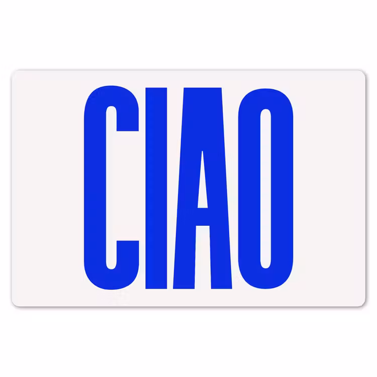 Placemat - 6 stuks - Ciao - Hoofdletters - Blauw - Minimalistisch — 7