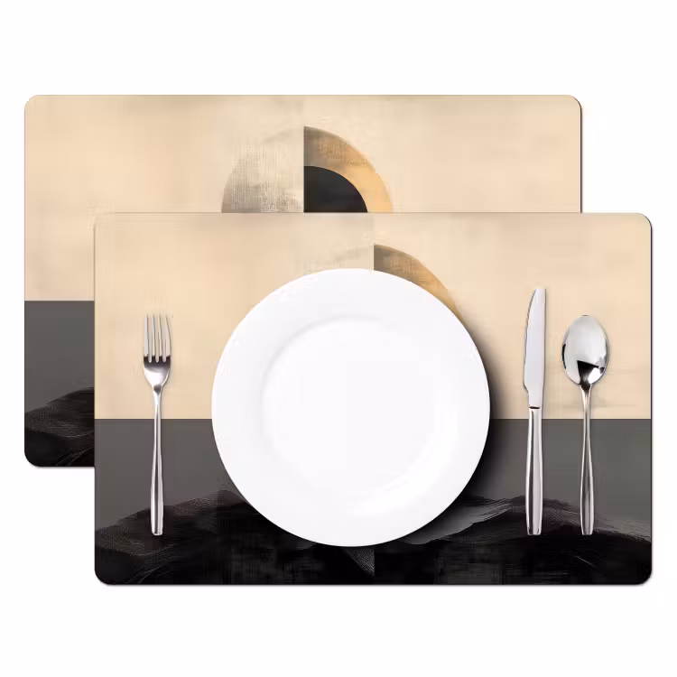 Placemat - 6 stuks - Cirkels - Schaduw - Abstract — 2
