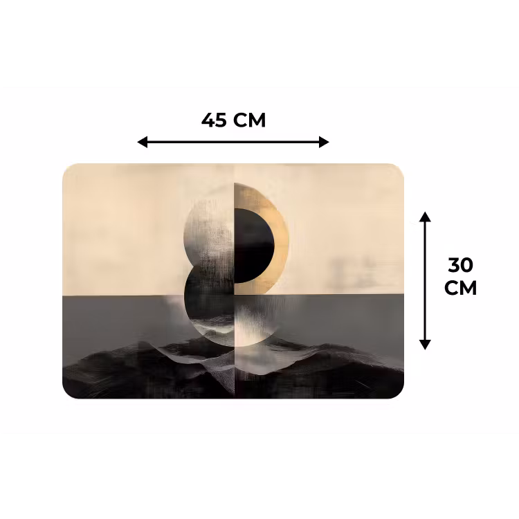 Placemat - 6 stuks - Cirkels - Schaduw - Abstract — 3