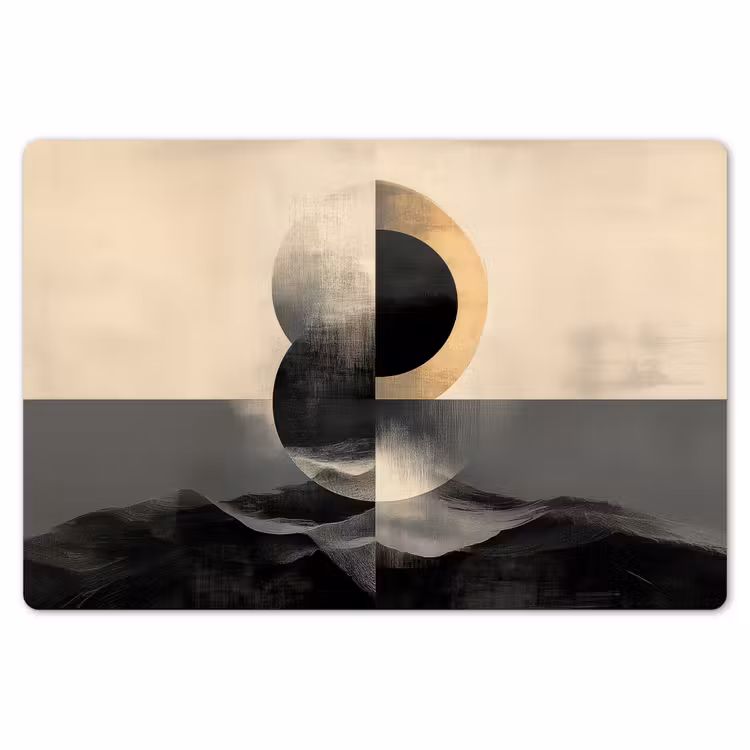 Placemat - 6 stuks - Cirkels - Schaduw - Abstract — 7