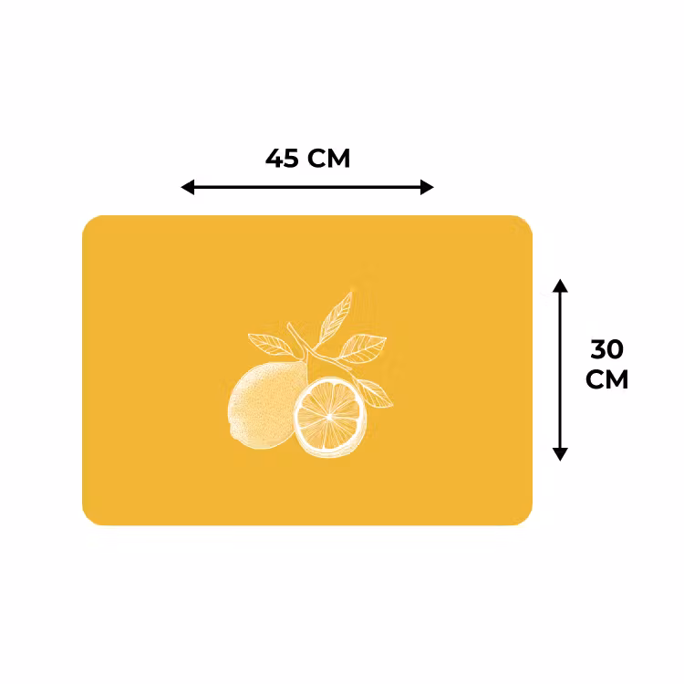 Placemat - 6 stuks - Citroenen - Illustratie - Minimalistisch - Geel — 3