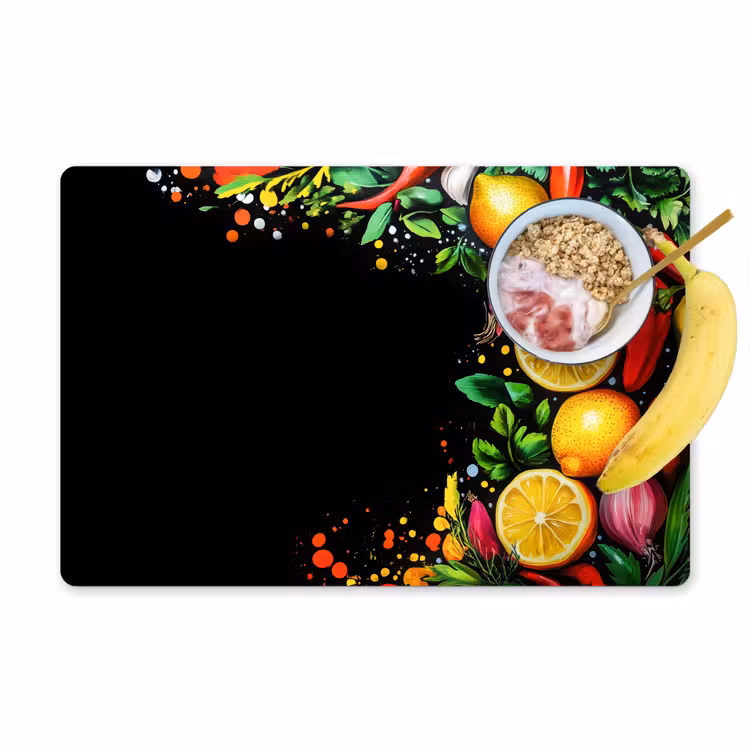 Placemat - 6 stuks - Citroenen - Peper - Kruiden - Graffiti - Verf - Abstract — 1