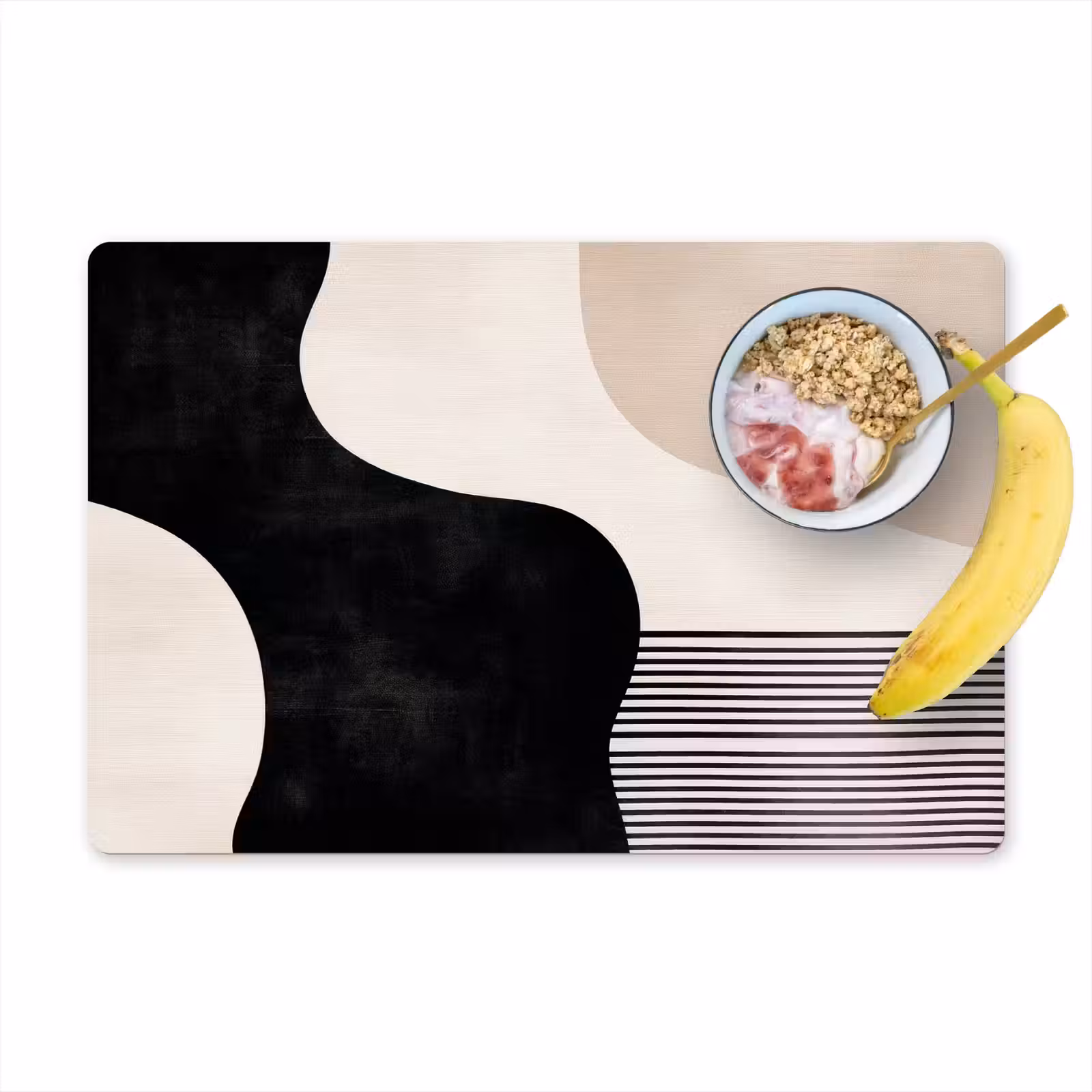Placemat - 6 stuks - Abstract - Japandi - Beige - Modern — 1