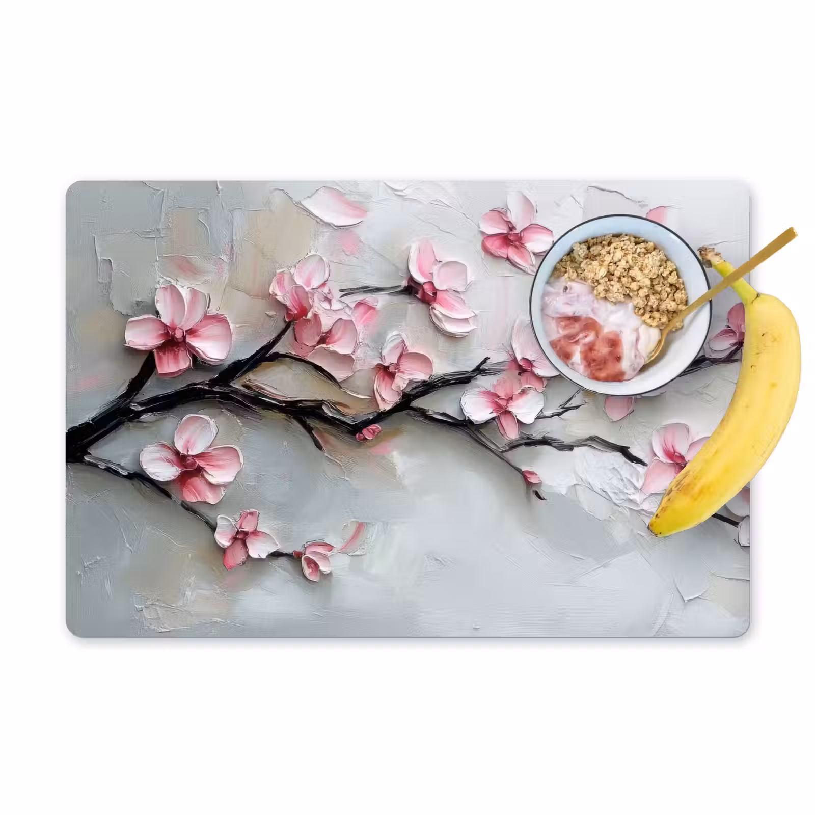 Placemat - 6 stuks - Bloesem - Kunstzinnig - Roze - Sakura — 1