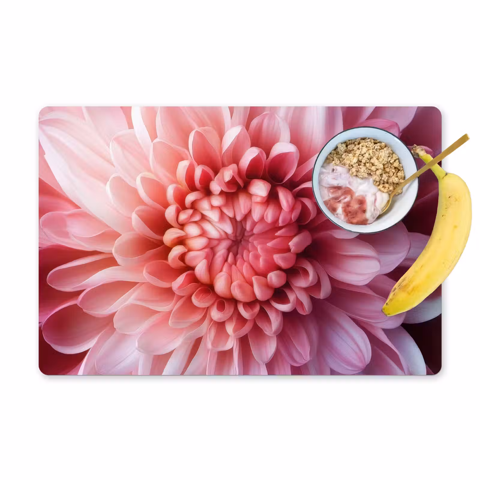 Placemat - 6 stuks - Dahlia - Bloem - Close up - Roze — 1