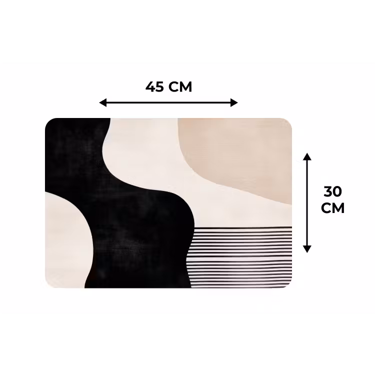 Placemat - 6 stuks - Abstract - Japandi - Beige - Modern — 3