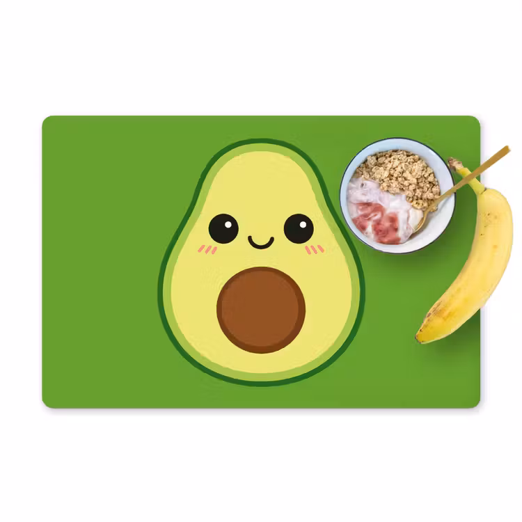 Placemat - 6 stuks - Avocado - Groen - Speels — 1