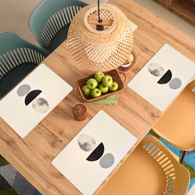 Placemat - 6 stuks - Beige - Japandi - Wabi sabi — 6