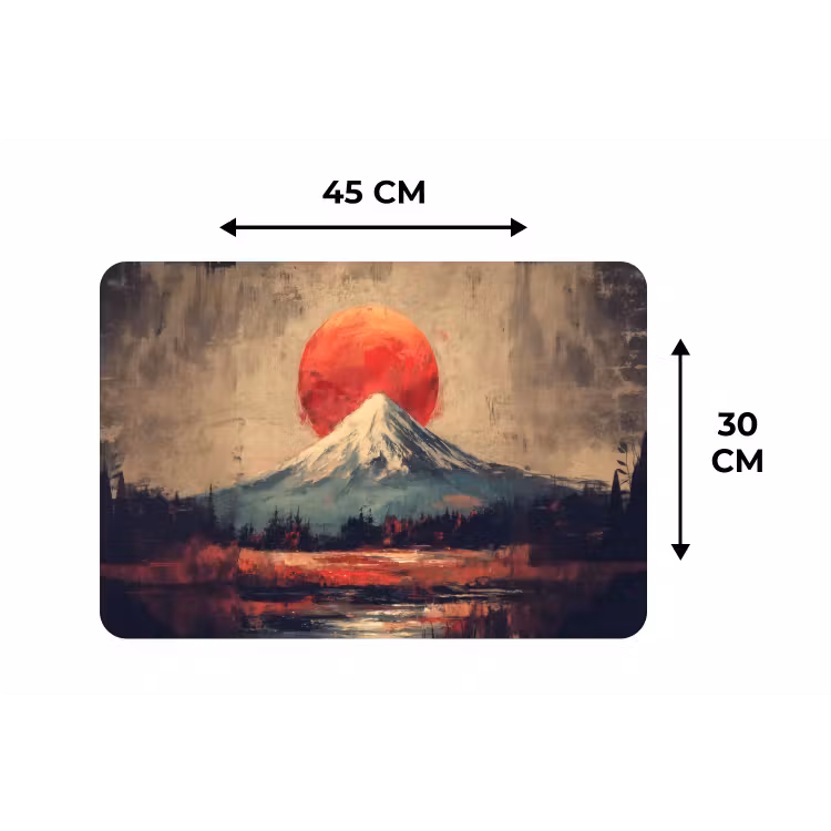 Placemat - 6 stuks - Bergtop - Sneeuw - Zon — 3