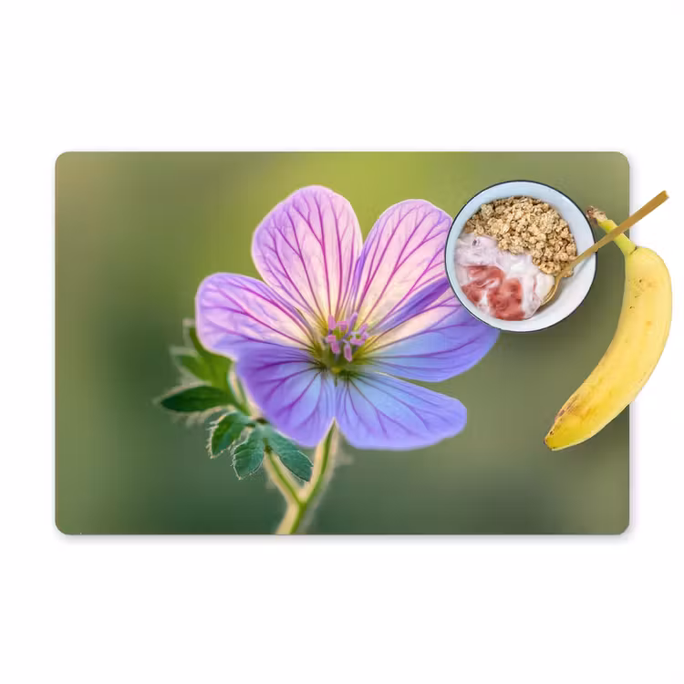 Placemat - 6 stuks - Bloem - Close up - Paars — 1