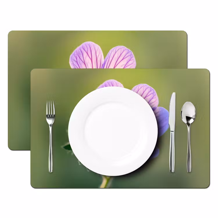 Placemat - 6 stuks - Bloem - Close up - Paars — 2