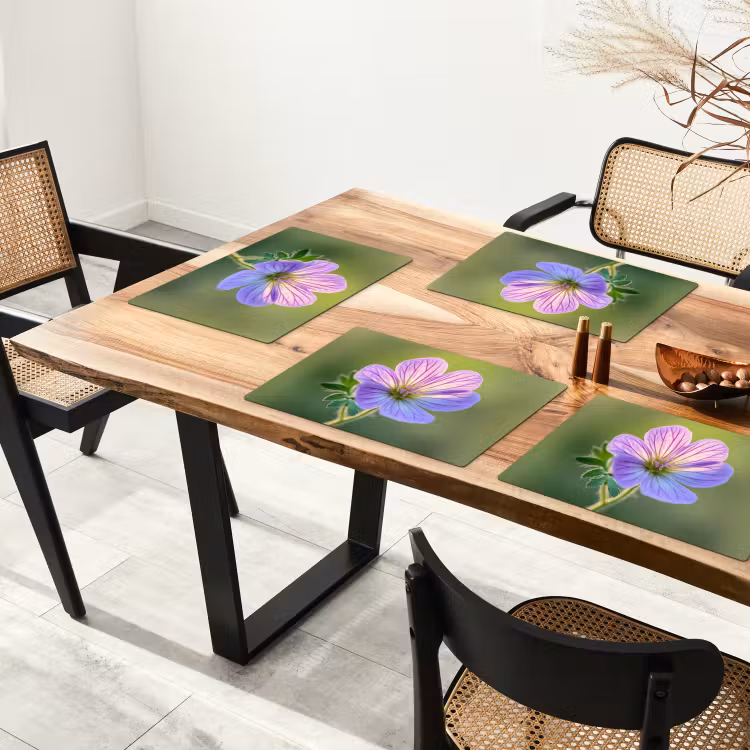Placemat - 6 stuks - Bloem - Close up - Paars — 5