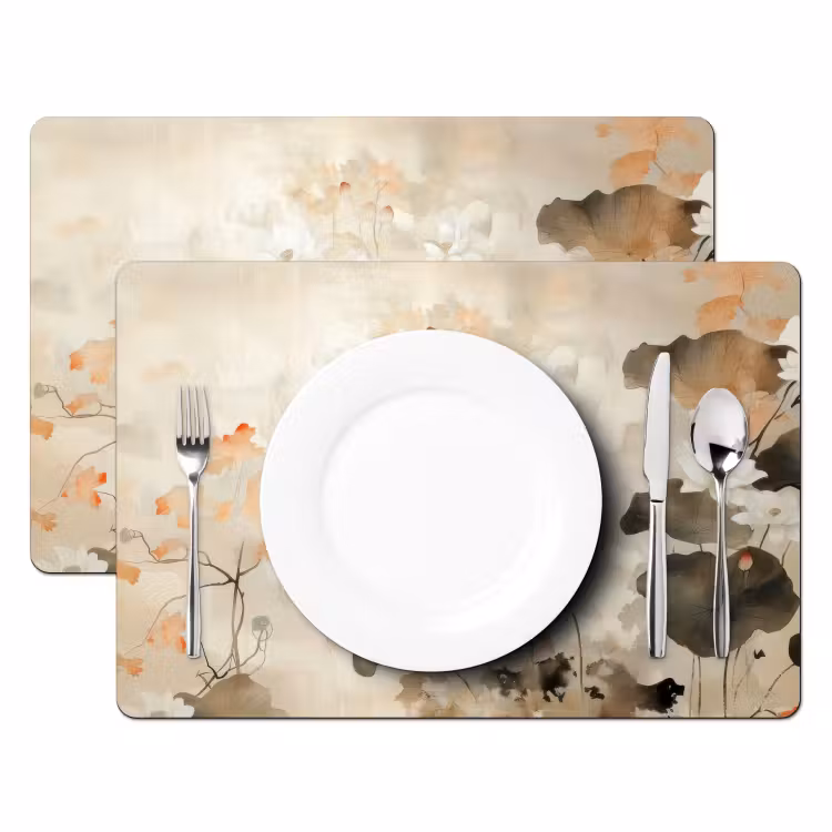 Placemat - 6 stuks - Bloemen - Japandi - Wabi sabi — 2