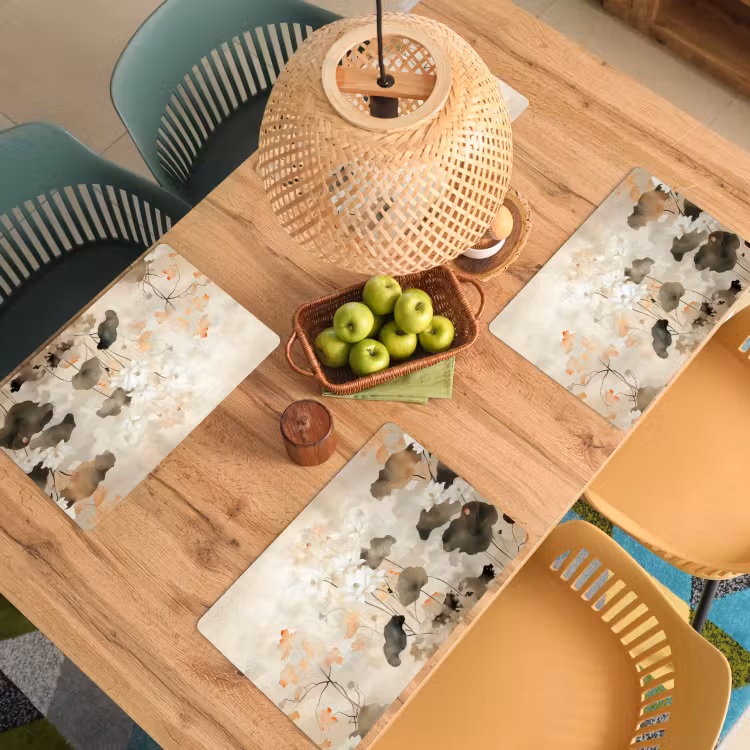 Placemat - 6 stuks - Bloemen - Japandi - Wabi sabi — 6