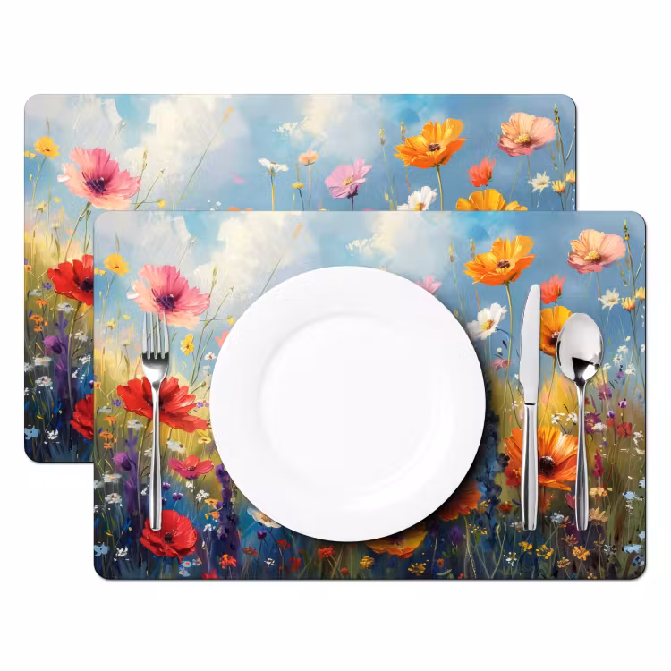 Placemat - 6 stuks - Bloemen - Natuur - Botanisch - Kunst — 2
