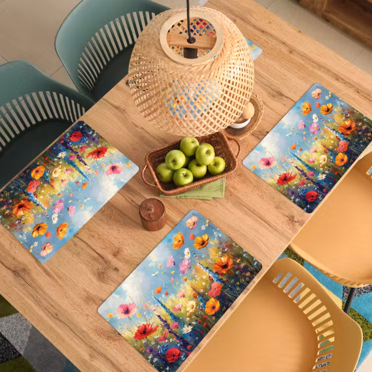 Placemat - 6 stuks - Bloemen - Natuur - Botanisch - Kunst — 6