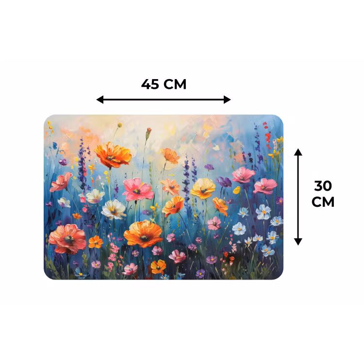 Placemat - 6 stuks - Bloemen - Natuur - Waterverf - Kunst — 3