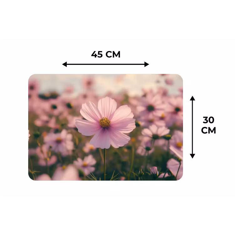 Placemat - 6 stuks - Bloemen - Paars - Wazig — 3