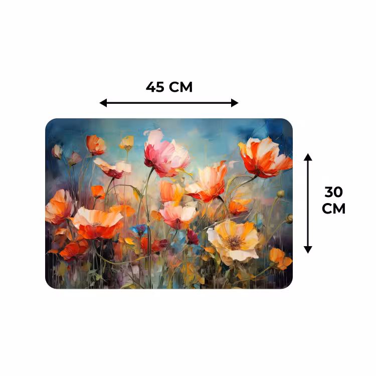 Placemat - 6 stuks - Bloemen - Watercolor - Kunst - Botanisch - Natuur — 3