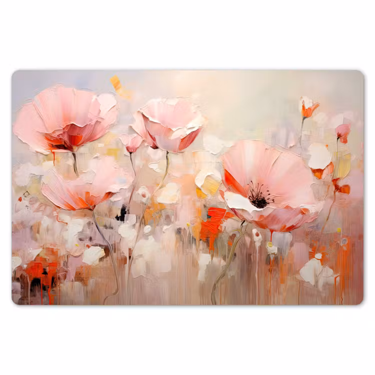 Placemat - 6 stuks - Bloemen - Watercolor - Roze - Abstract - Kunst — 7