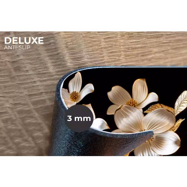 Placemat - 6 stuks - Bloemen - Wit - Goud — 4